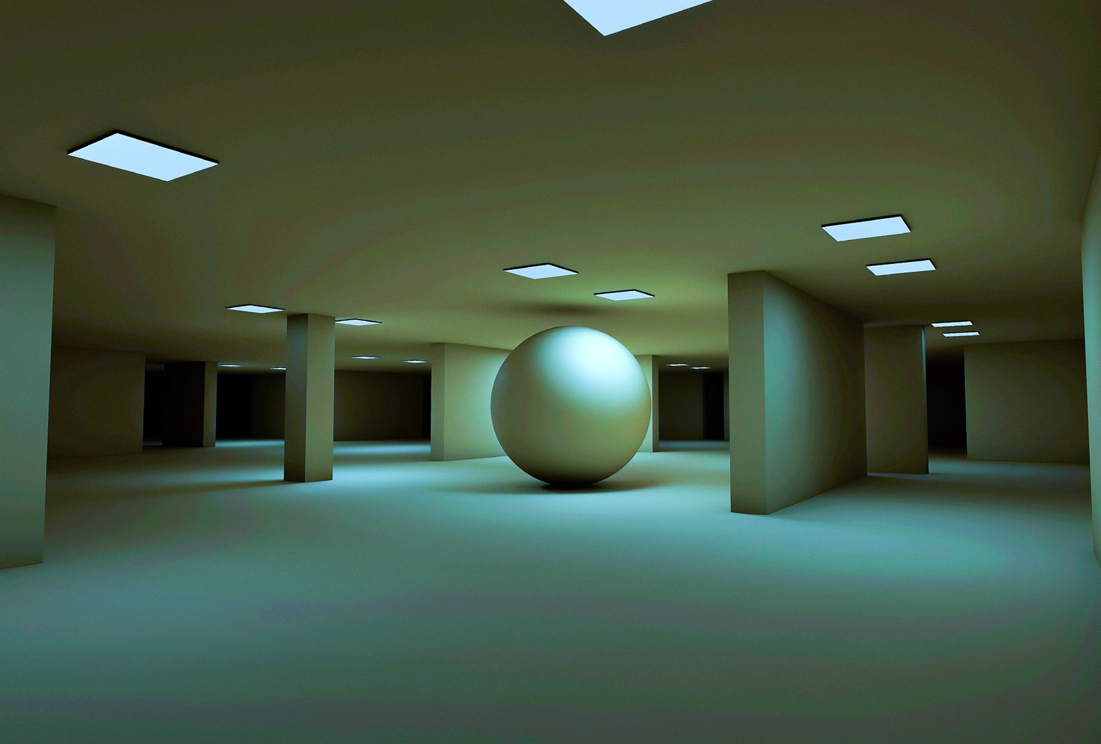 Skulpturales Interieur in Goldtönen