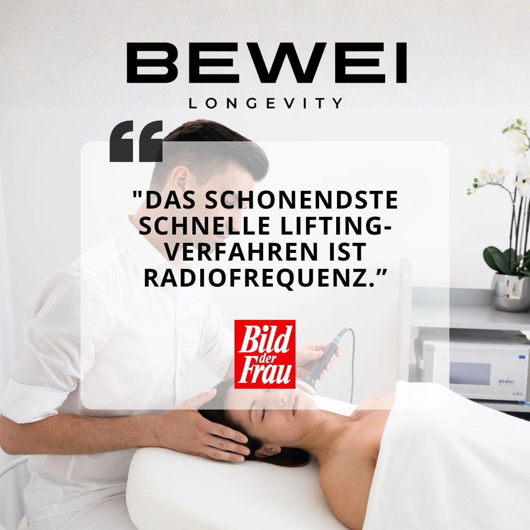 Press quote from Bild der Frau: “The gentlest fast lifting method is radiofrequency.”